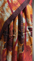 RUST-ORANGE TUSSAR MATKA SILK