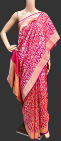Banarasi Kora Silk Saree In Jamdani design