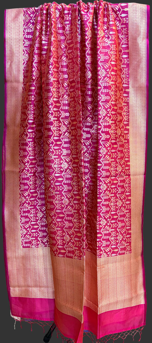 Banarasi Kora Silk Saree In Jamdani design
