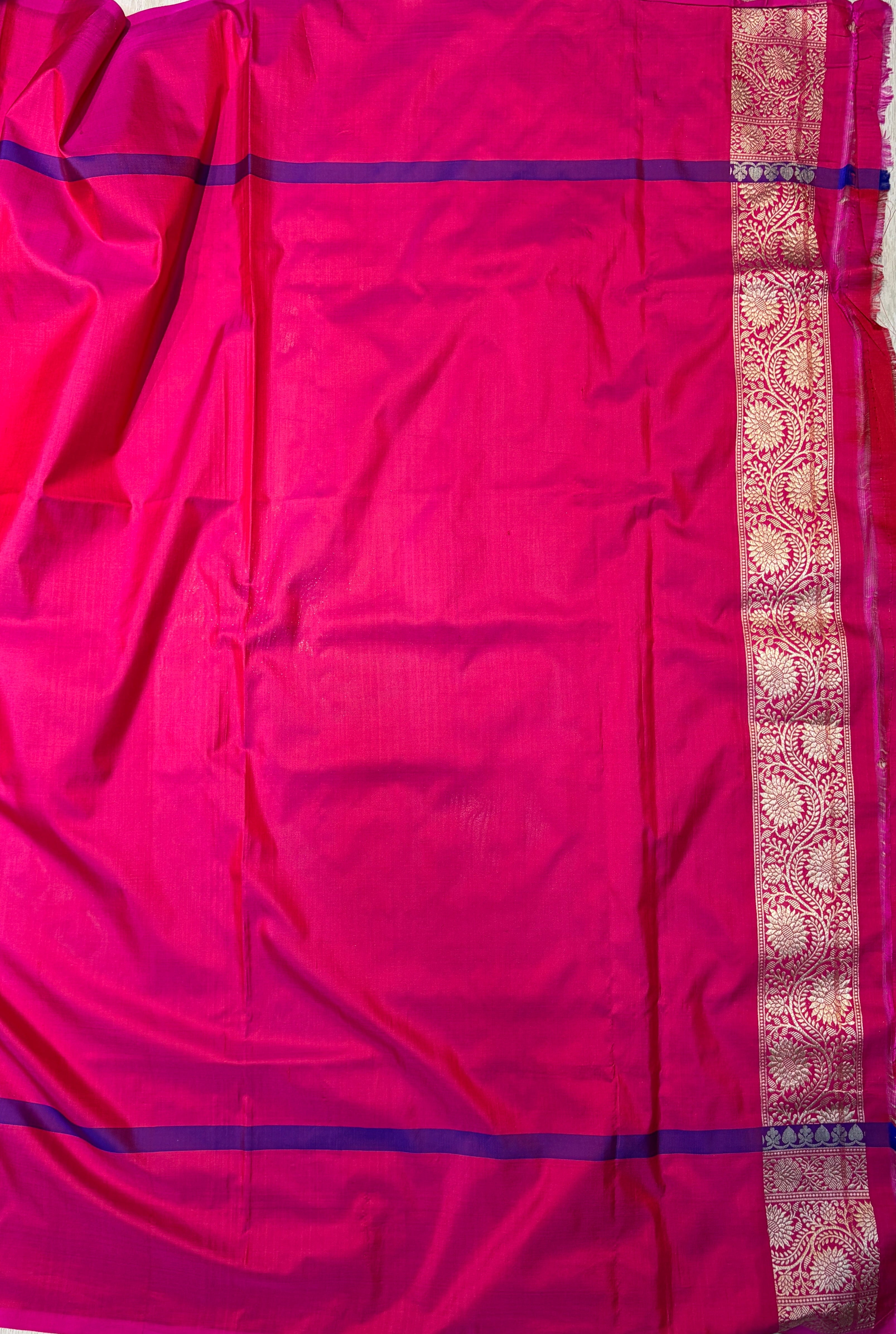 Red-Pink Banarasi Pure Silk Saree