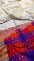 Cream with Rangkaat Pure Silk Saree