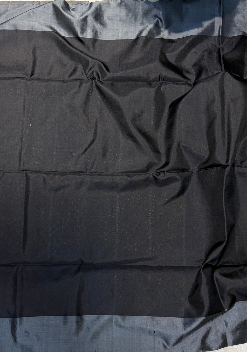 Black-Grey Zari Weaved Silk Saree