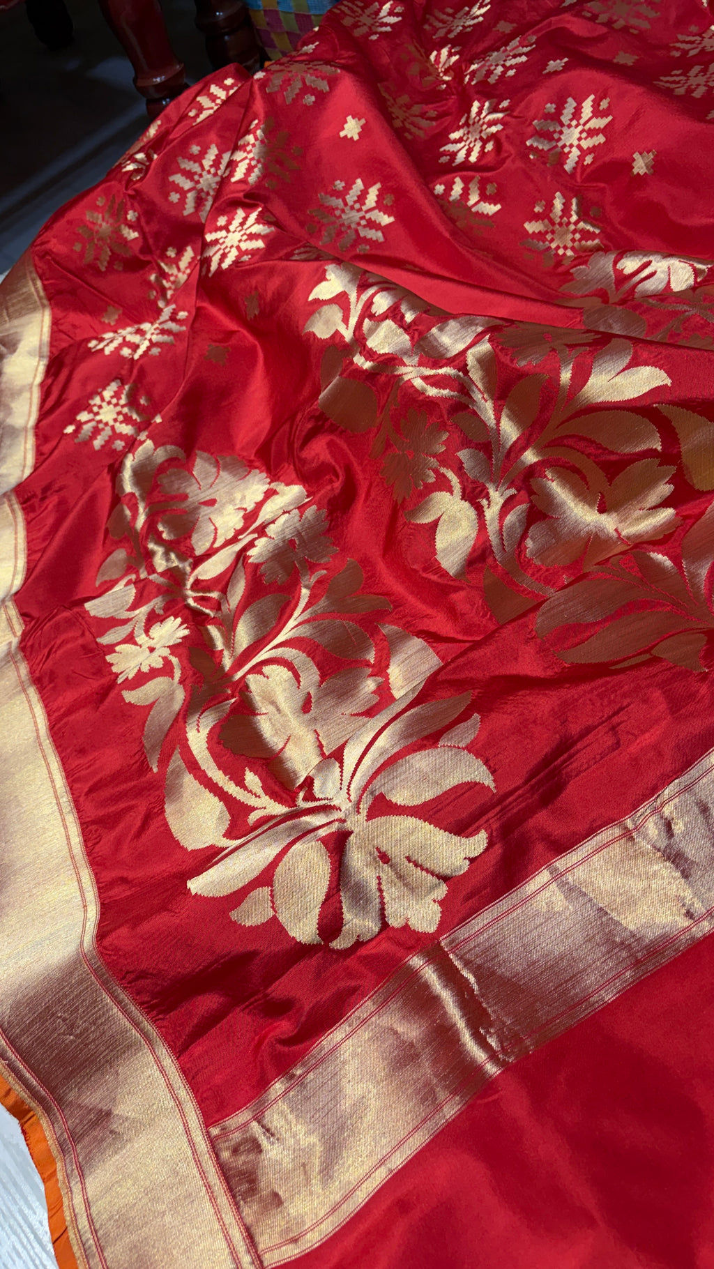 Red Banarasi Handwoven Pure Silk Saree