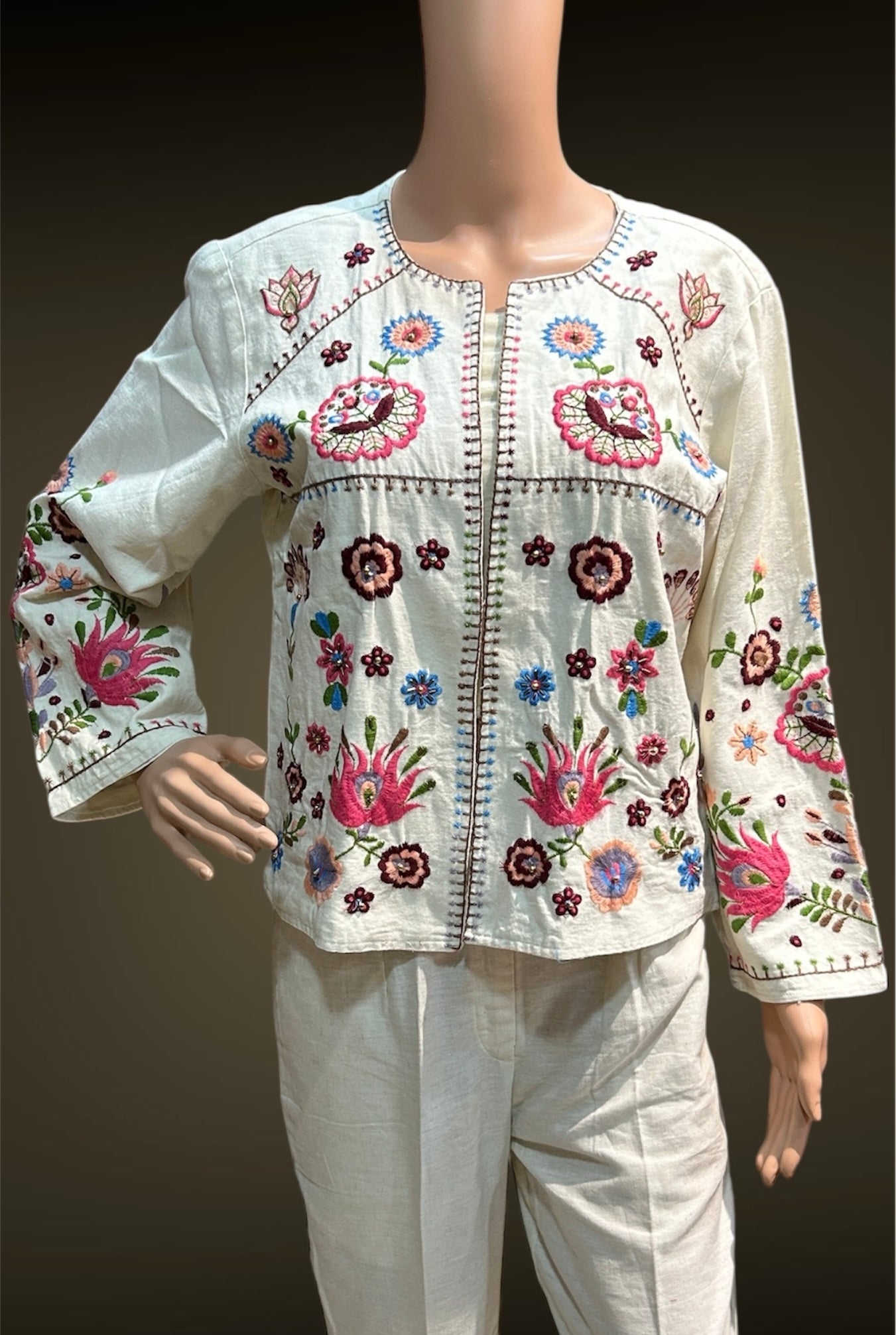 White Embroidered Jacket