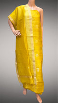 Yellow Silk-Linen Handwoven dress