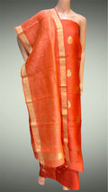 Orange Silk-Linen Dress
